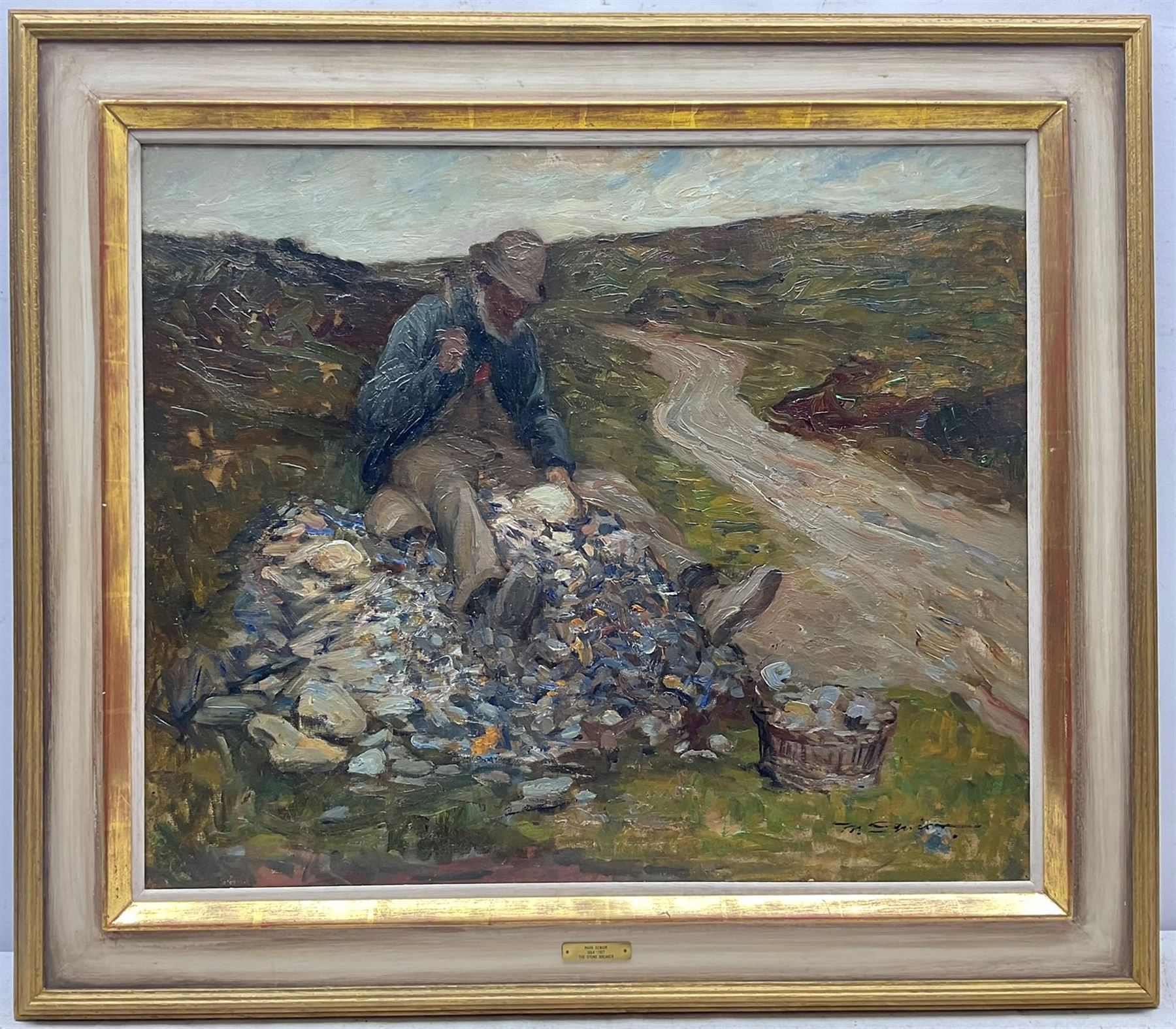 Mark Senior (Staithes Group 1864-1927): 'The Stone Breaker' - Image 2 of 4