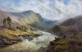 Alfred de Breanski Snr. RBA (British 1852-1928): 'A Mountain Pass'