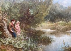 Henry Le Jeune ARA (British 1819-1904): Children Fishing