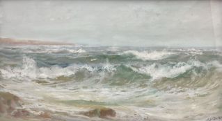 John Falconar Slater (British 1857-1937): Waves on the North East Coast