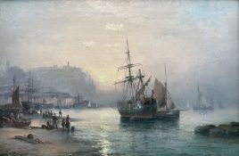 William Anslow Thornley (British fl.1858-1898): Sunrise Scarborough