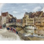 Henry Silkstone Hopwood (Staithes Group 1860-1914): Canal Scene 'Nuremberg'