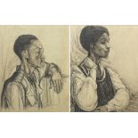 African School (20th century): Male and Female Portraits