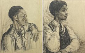 African School (20th century): Male and Female Portraits