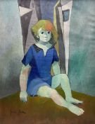 Senen Ubi�a (Spanish 1923-): Young Girl Seated