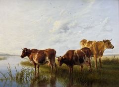 Thomas Sidney Cooper (British 1803-1902): Cattle Watering