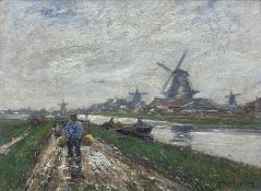 M or H Lies*** ? (Early 20th century): Dutch Canal Scene