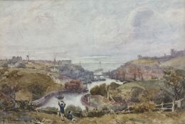 Albert George Stevens (Staithes Group 1863-1925): Overlooking Whitehall and the Upper Harbour Whitby