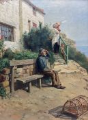 Ralph Hedley (Staithes Group 1851-1913): Waiting for the Boats at Runswick Bay