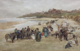 John Atkinson (Staithes Group 1863-1924): 'The Beach at Whitley Bay'