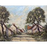 Harold Bennett (British 1879-1955): 'The Village Street Folkton' near Scarborough