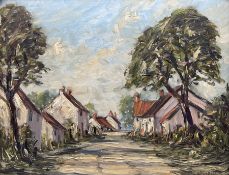 Harold Bennett (British 1879-1955): 'The Village Street Folkton' near Scarborough