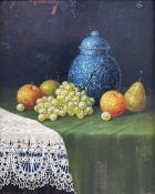 Franz Nowak (Austrian 1885-1973): Still Life of Fruit and Ginger Jar