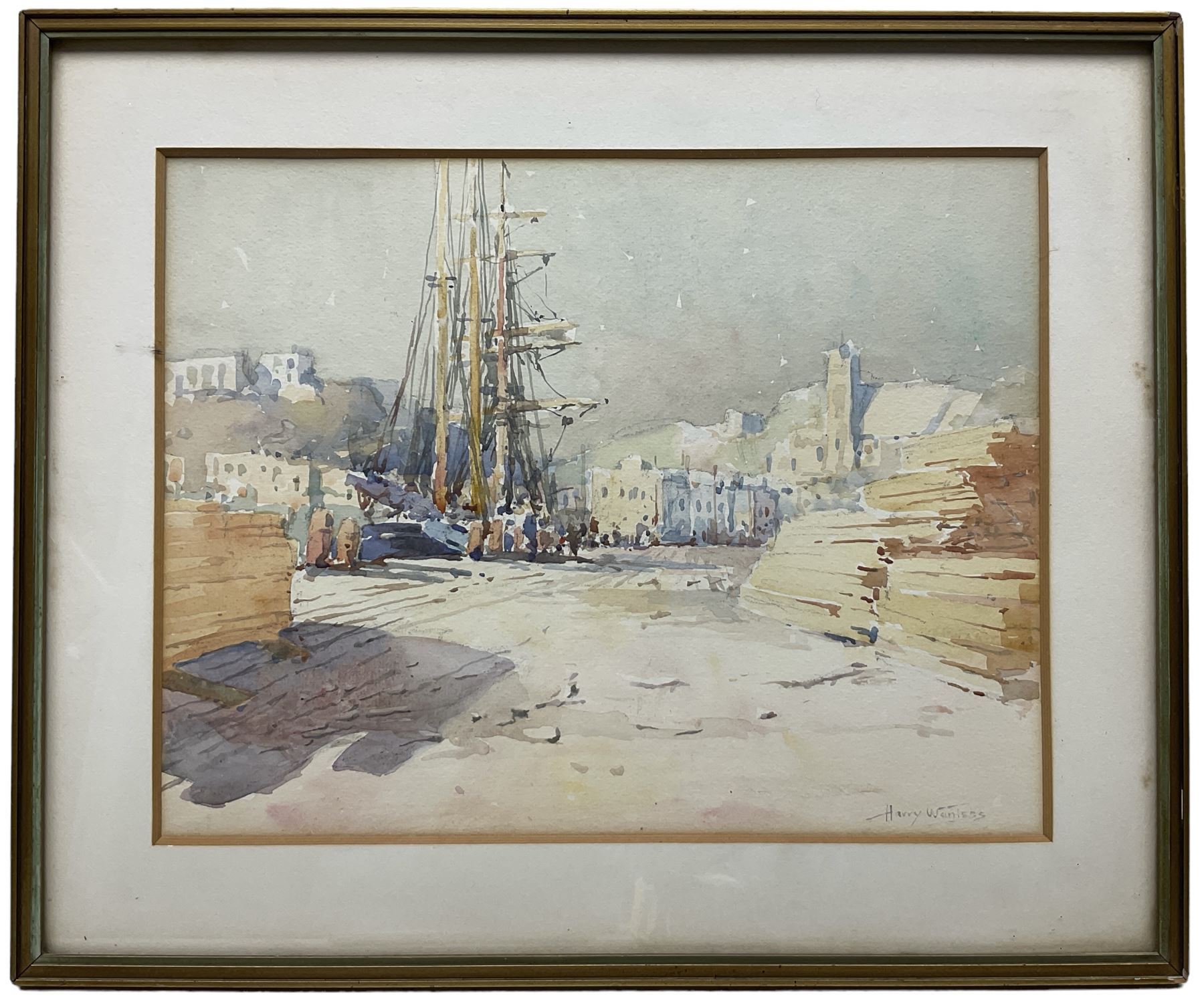 Harry Wanless (British c1872-1934): Low Tide Brixham Harbour - Image 2 of 2