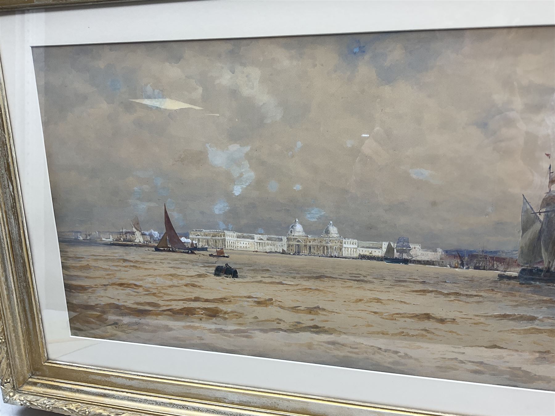 Thomas Bush Hardy RA RBA (British 1842-1897): Shipping on the Thames at 'Greenwich' - Image 4 of 8
