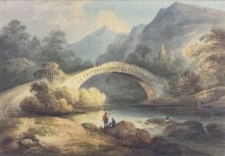 George Nicholson (British 1787-1878): 'Bridge at Egton Nr. Whitby'