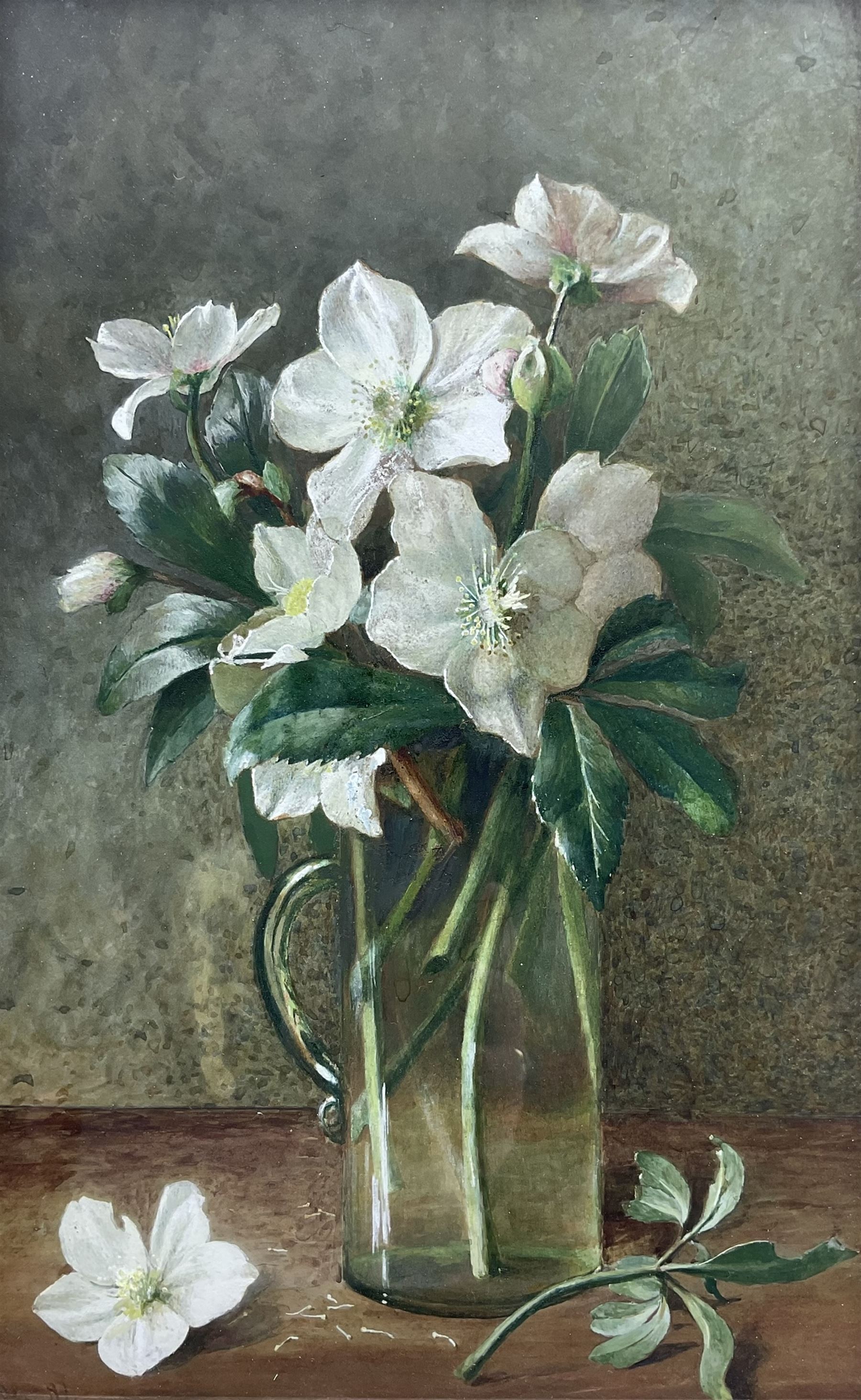 Kate Sadler (British fl.1880-1894): 'Xmas Roses'