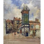 Fred Lawson (British 1888-1968): 'Wizard on the Wall' - Bland's Cliff Scarborough