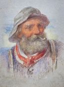 John Murray Drummond (Scottish 1802-1889): Fisherman Smoking a Pipe
