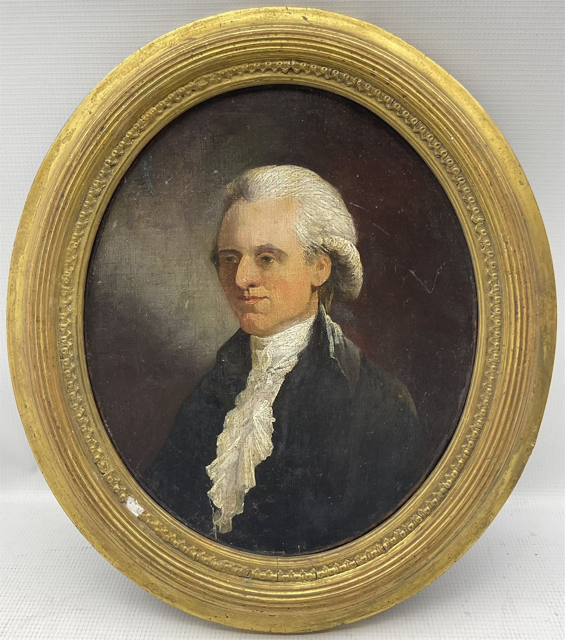 English School (Early 19th century): Portrait of a Professional Gentleman - Image 2 of 3