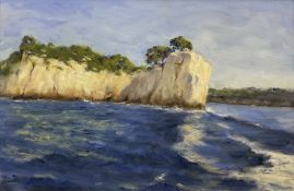 Neil Tyler (British 1945-): 'Southern France - A Calanque somewhere between Cassis and Marseilles'