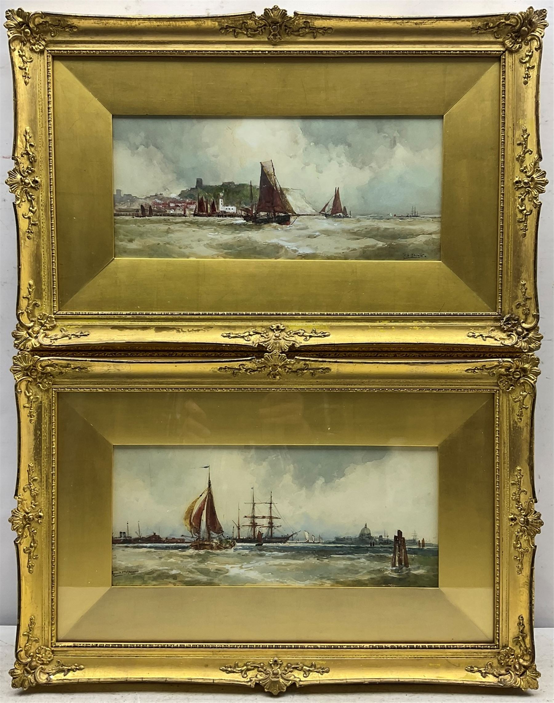 Frank Henry Mason (Staithes Group 1875-1965): 'Scarborough' and 'Rotterdam' - Image 2 of 4