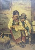 Josef Haier (Austrian 1816-1891): Children Reading