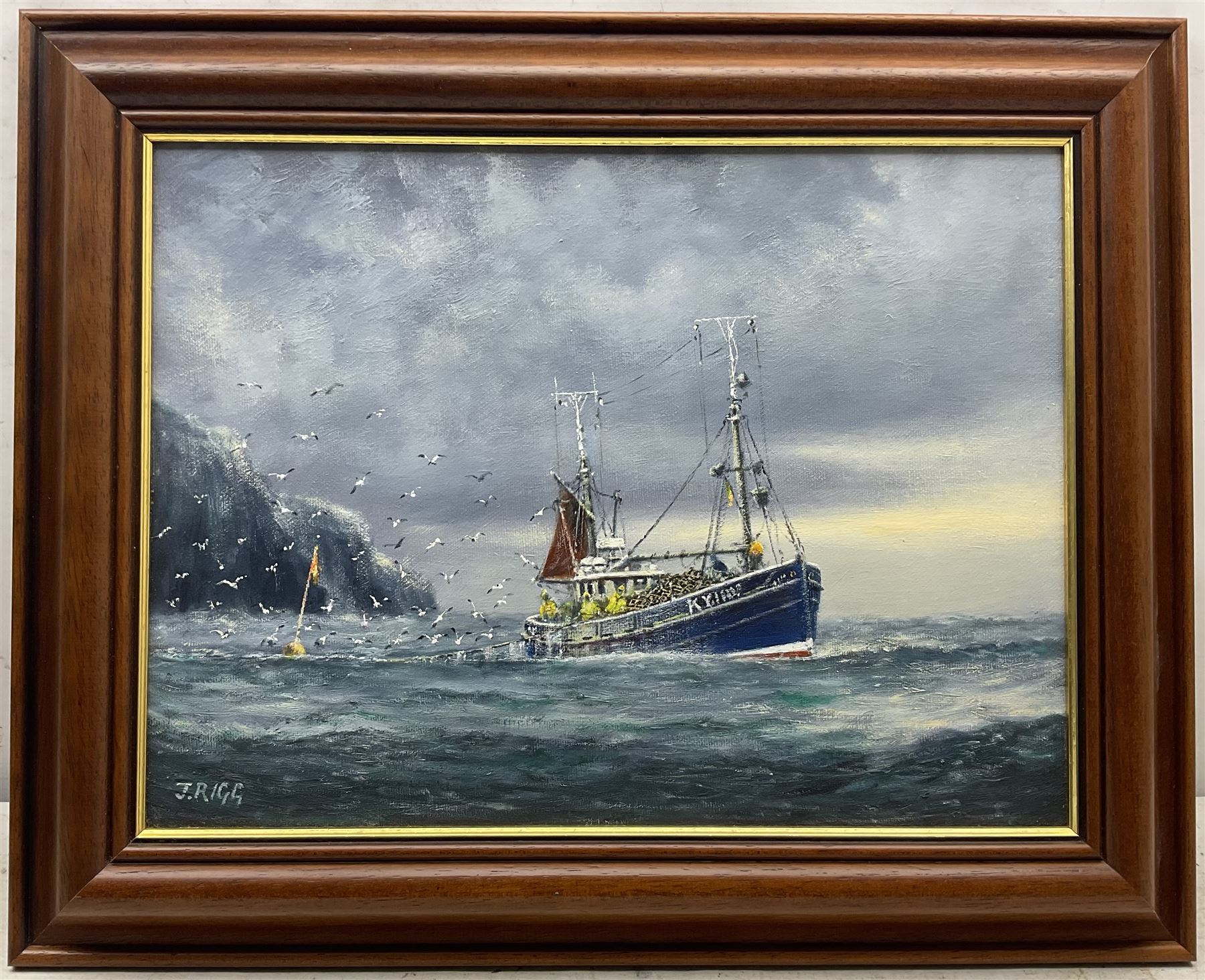 Jack Rigg (British 1927-): Kirkcaldy Trawler off the Coast - Image 2 of 4