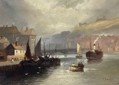 Walter Linsley Meegan (British c1860-1944): Boats in Whitby Harbour