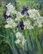 Catherine Tyler (British 1949-): 'Garden Irises'