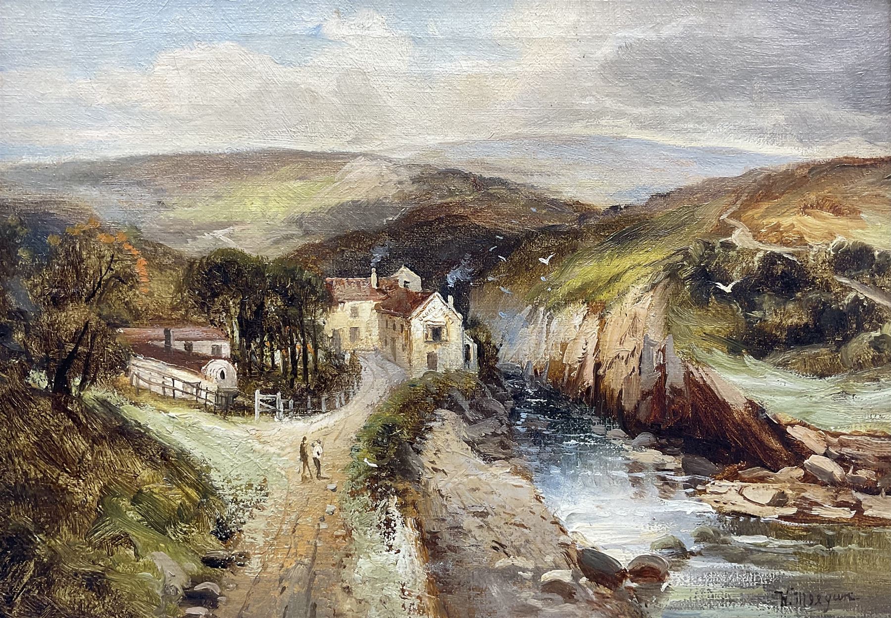 Walter Linsley Meegan (British c1860-1944): Scalby Mills Hotel and Beck