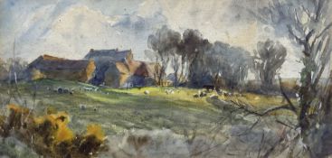 John Spence Ingall (Staithes Group 1850-1936): 'Northfields Farm Ellerby'