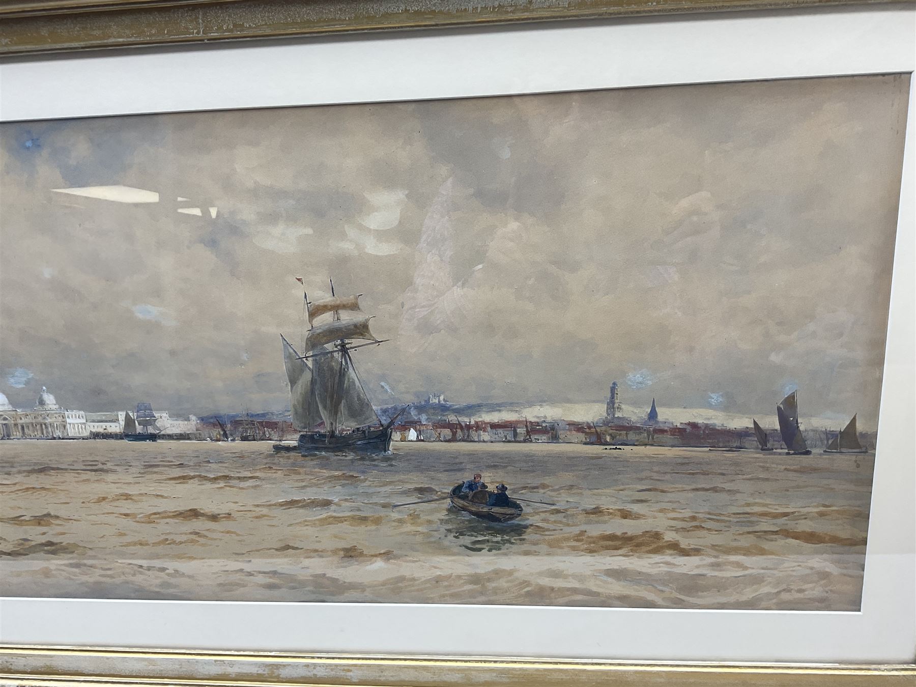 Thomas Bush Hardy RA RBA (British 1842-1897): Shipping on the Thames at 'Greenwich' - Image 3 of 8