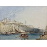 William Callow RWS (British 1812-1908): Boats at Mykonos - Greece
