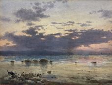 William Stephen Coleman (British 1829-1904): Sunset on the Shoreline