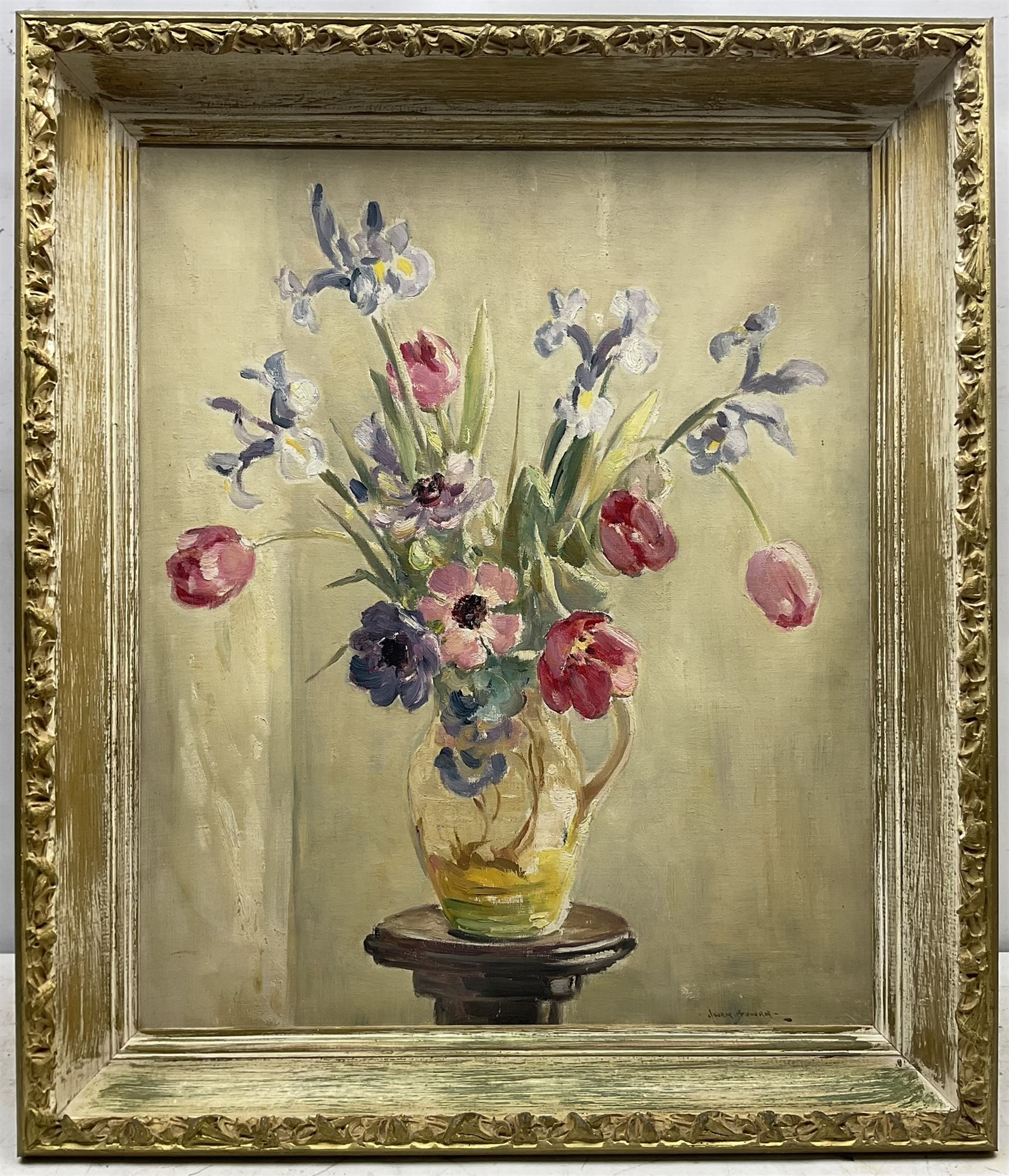 Owen Bowen (Staithes Group 1873-1967): Still Life of Spring Flowers - Image 2 of 5