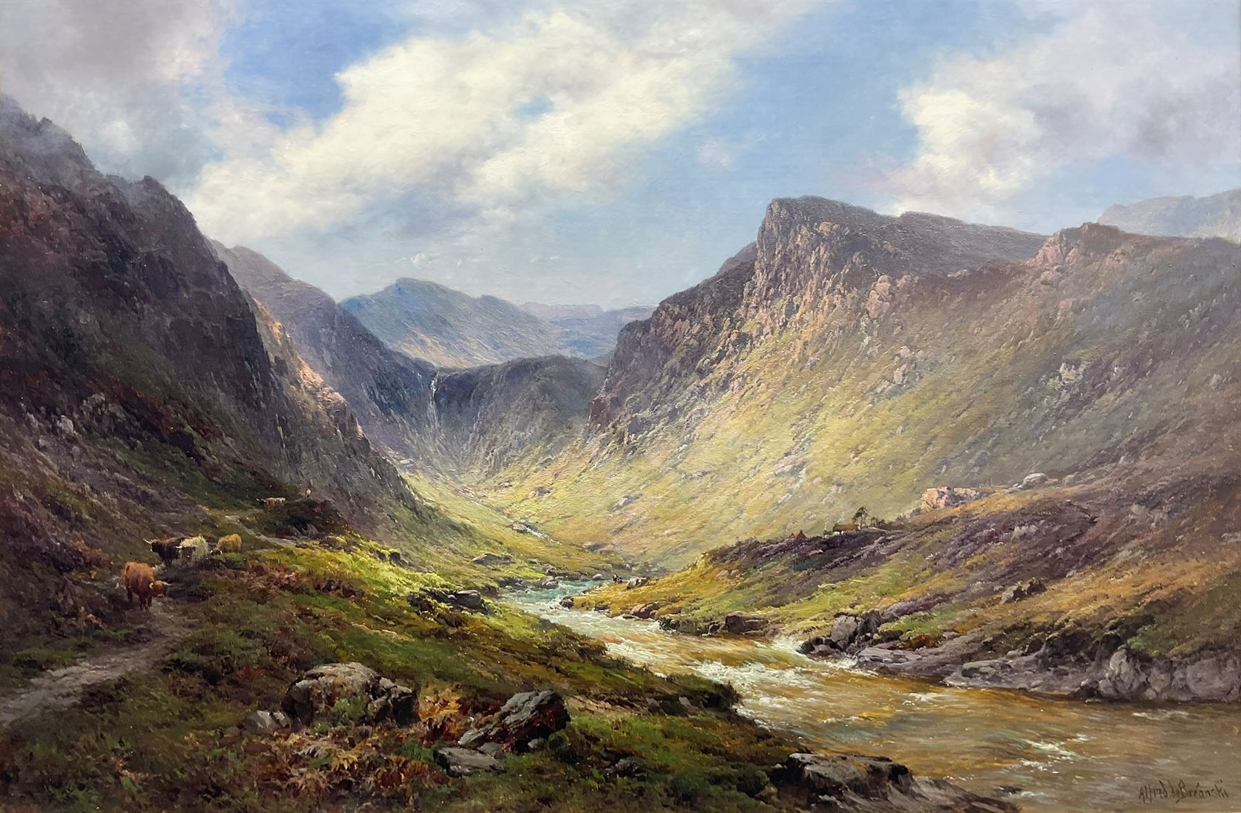 Alfred de Breanski Snr. RBA (British 1852-1928): 'A Selkirk Valley'