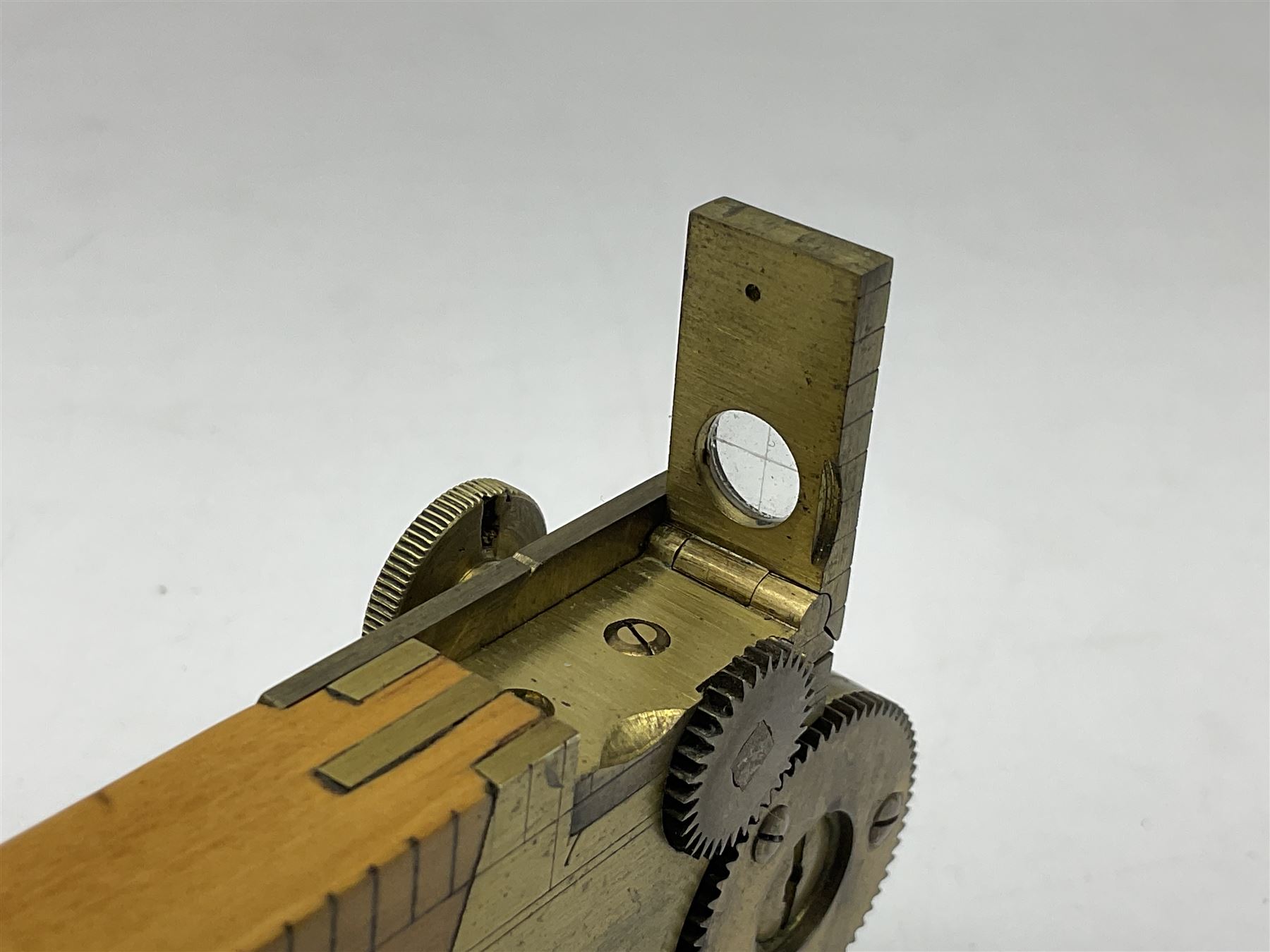 Late 19th/early 20th century boxwood and brass clinometer rule by Stanley - Image 9 of 18