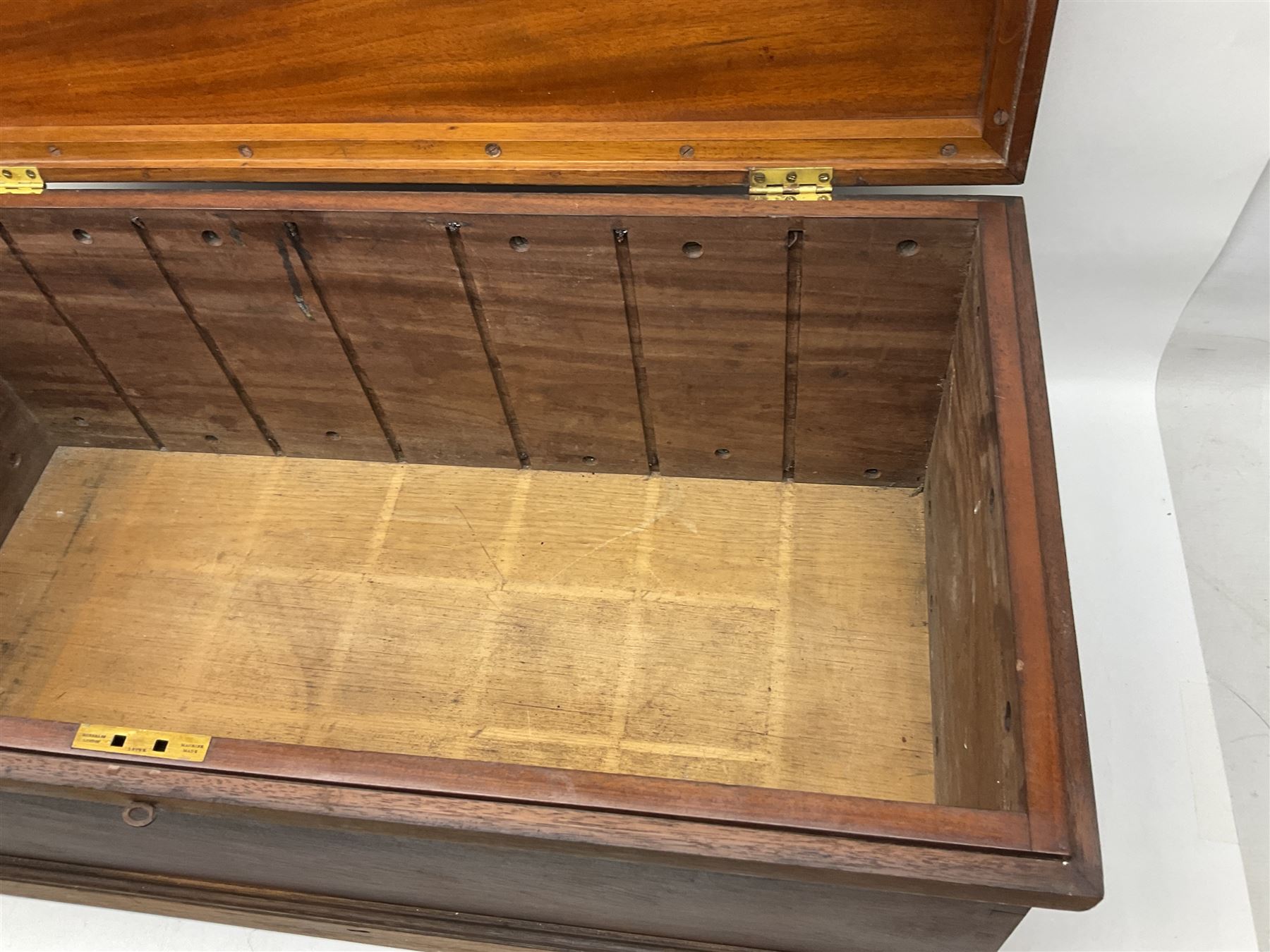 19th century teak chest - Image 7 of 11