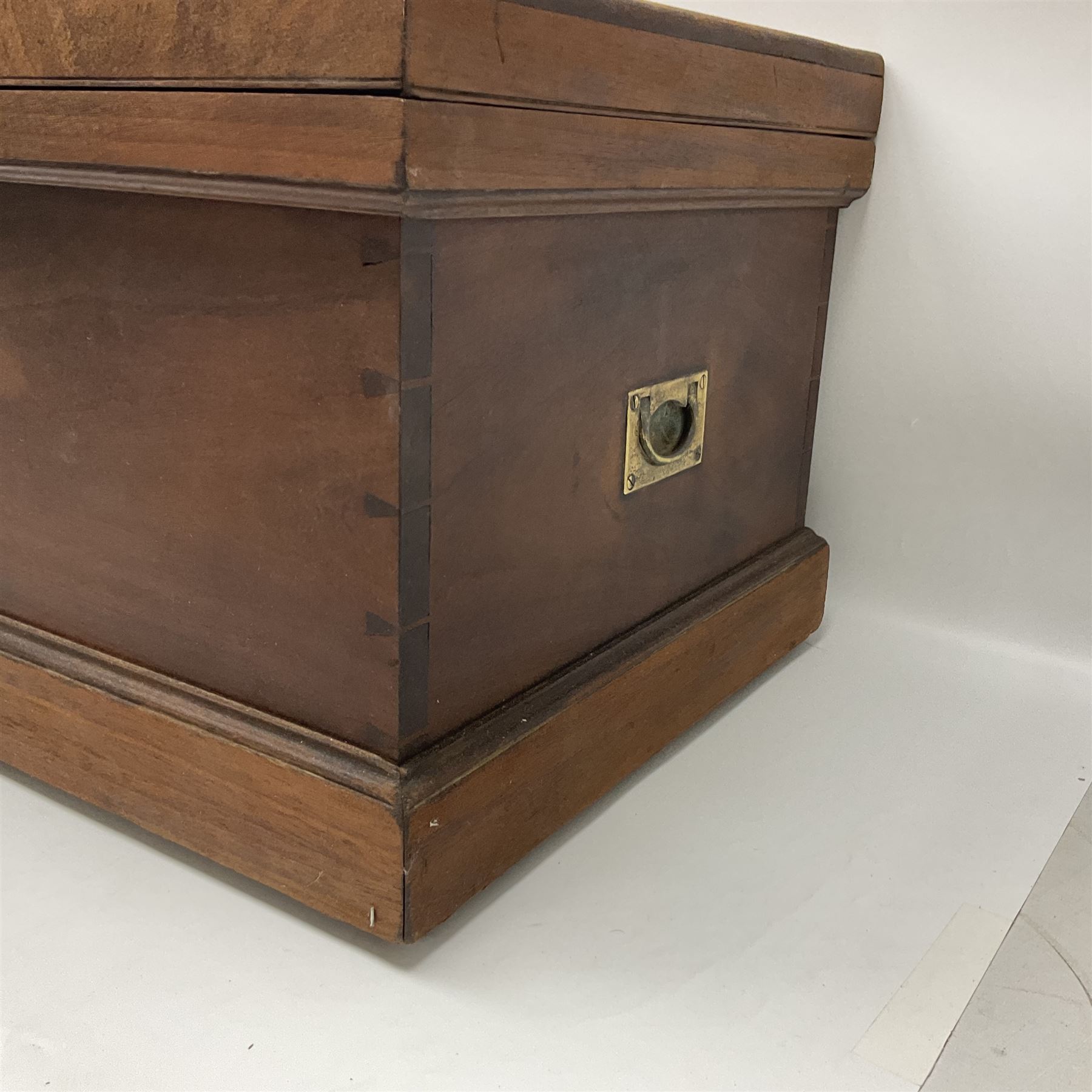 19th century teak chest - Image 4 of 11