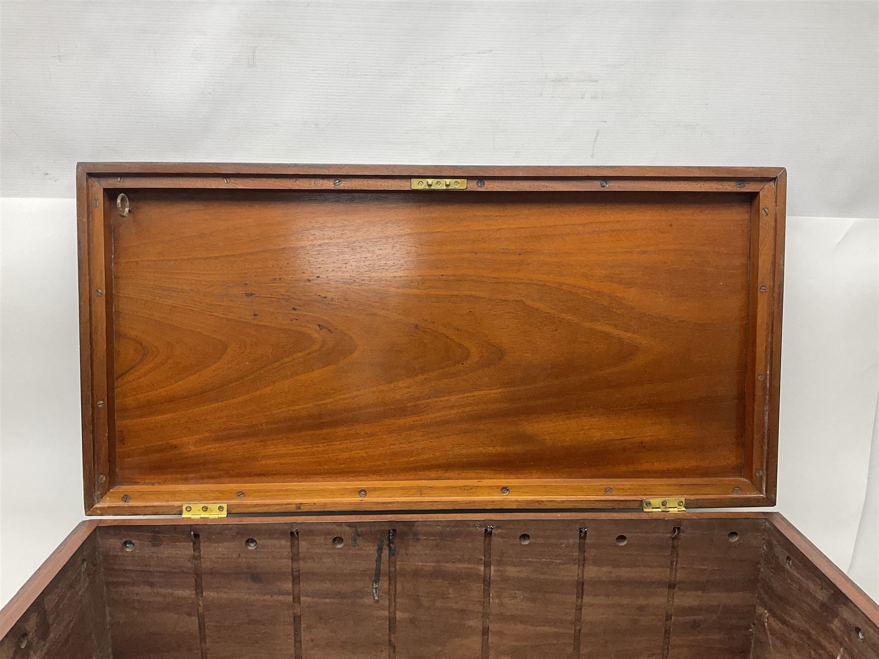 19th century teak chest - Image 8 of 11