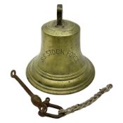 Ship's bell inscribed 'SS Stock Force'