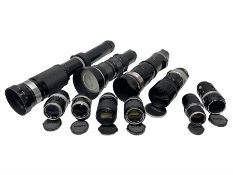 Collection of Nikon and Nikkor lenses