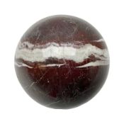 Red marble sphere