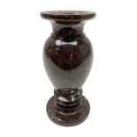 Red marble vase