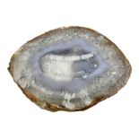 Polished agate geode stone dish