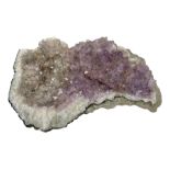 Amethyst crystal geode cluster