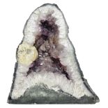 Amethyst crystal 'cathedral' geode