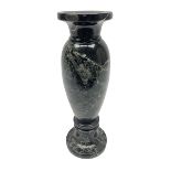 Black marble vase