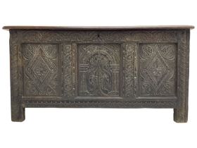 18th century oak coffer